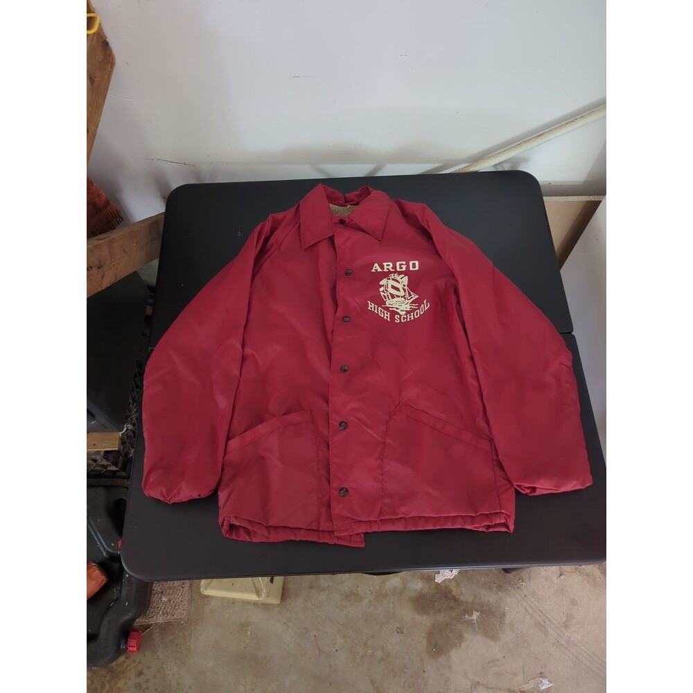 Vintage Argo High School Jacket Wool Lined Windbreaker Size L/XL